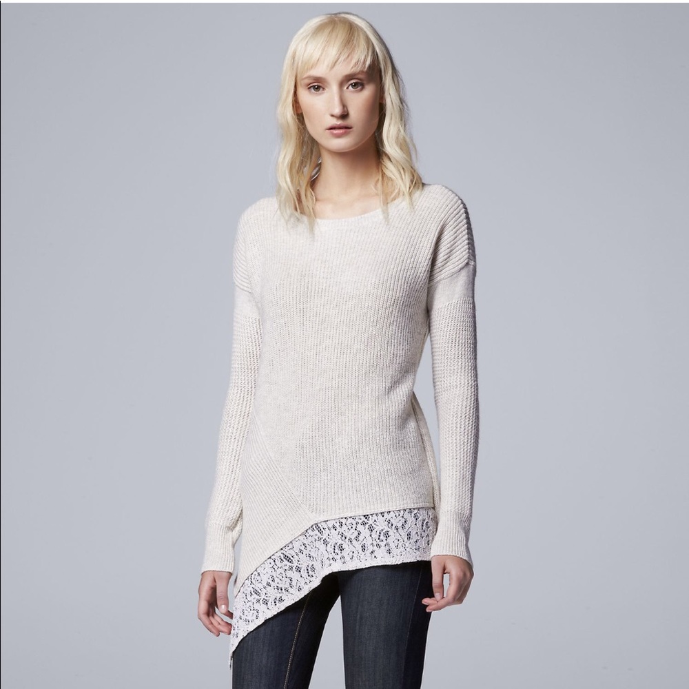 Asymmetrical Simply Vera Wang sweater